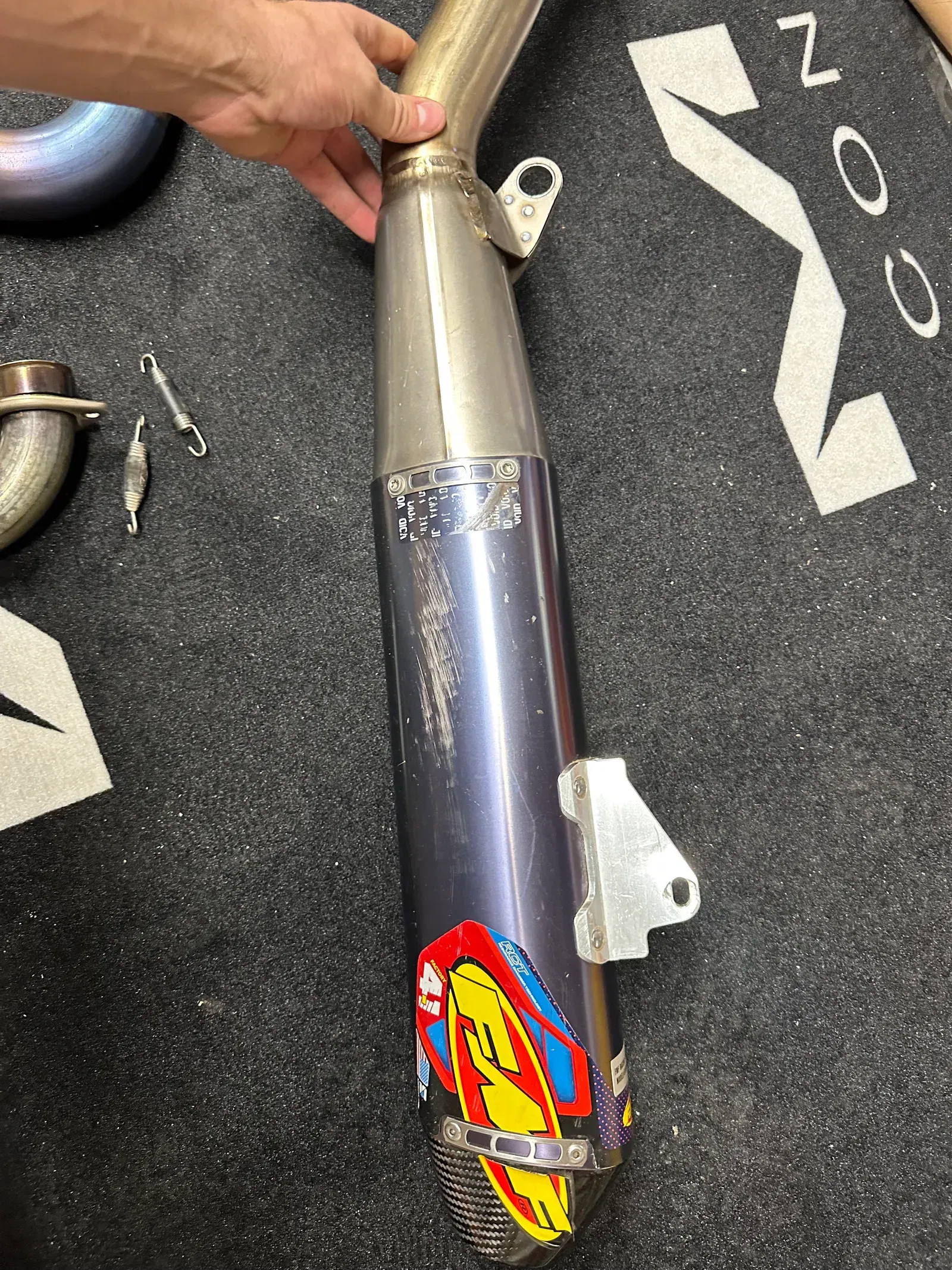 FMF Factory-4.1 RCT Anodized Titanium Silencer with Carbon End Cap