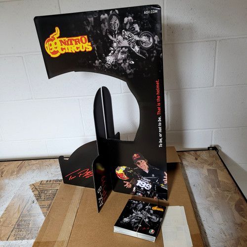 Travis Pastrana AGV AX-8 TP199 Cardboard Display with 40+ Ad Cards