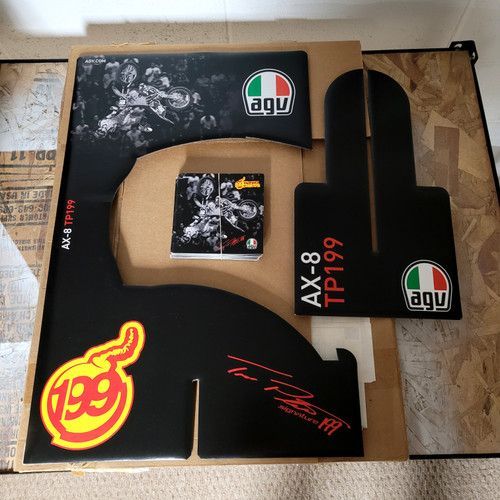 Travis Pastrana AGV AX-8 TP199 Cardboard Display with 40+ Ad Cards