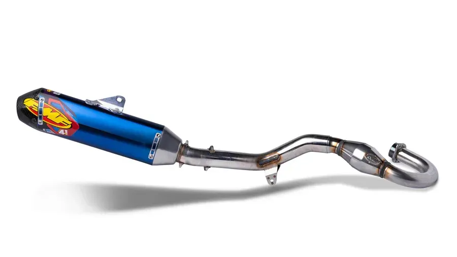 FMF Factory 4.1 RCT Titanium Anodized Full System Yamaha YFZ450R 2009-2026 / YFZ450X 2010-2011 Carbon End Cap MegaBomb Header 044438