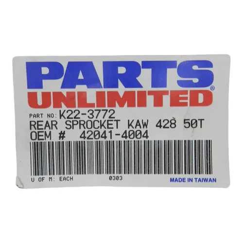 NOS NEW PARTS UNLIMITED REAR SPROCKET K22-3772