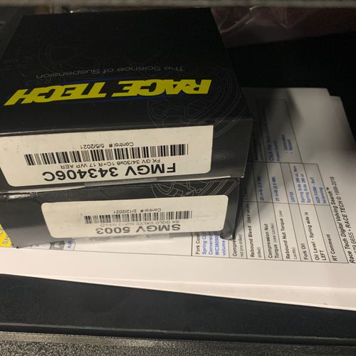 Complete Race Tech Gold valve kit front and rear comp & reb