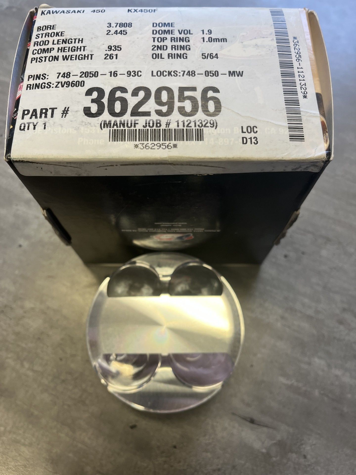 JE Piston '19-20 KX450 