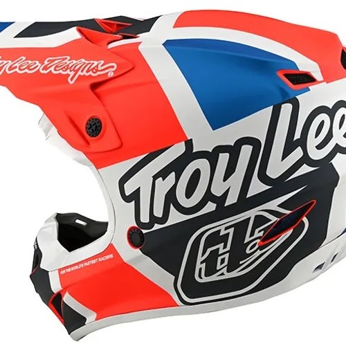 NEW Troy Lee Designs Polyacrylite SE4 Quattro MIPS Helmet Navy Orange Adult XXL 