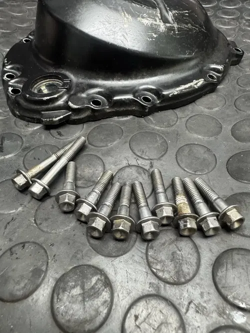 07 08 Kawasaki Ninja ZX6 ZX6R Engine Motor Clutch Cover OEM Bolts Hardware