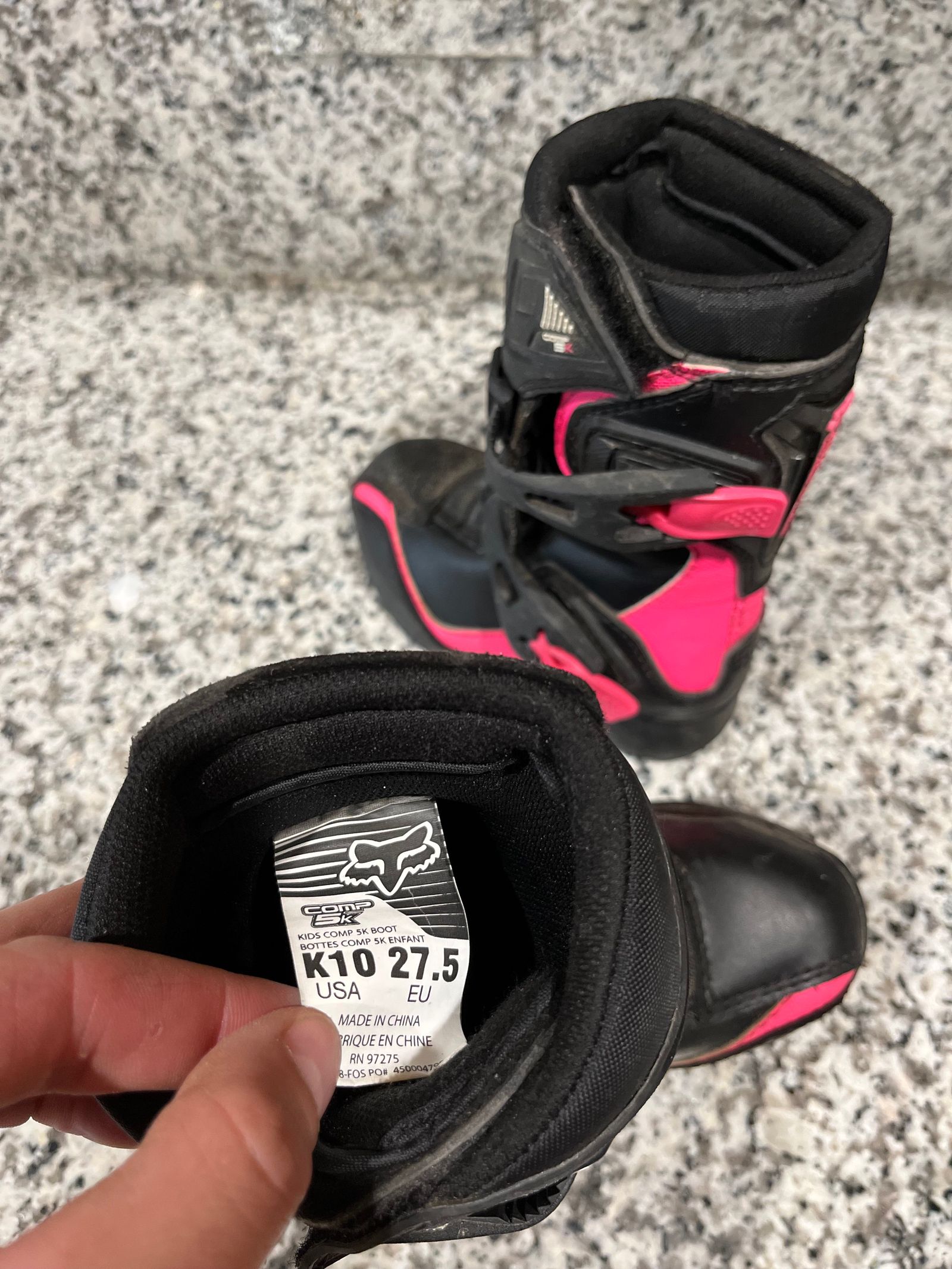 Youth Fox Racing Boots Size K10