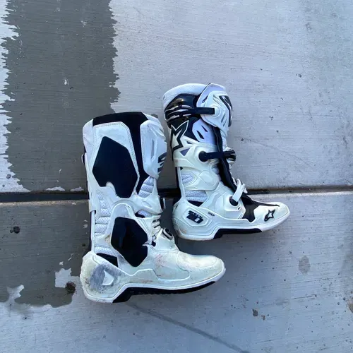 Alpinestars Tech 10 White Boots Size 10