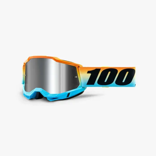 100% Accuri 2 Goggle Sunset w/ Mirror Silver Lens comes with Clear Lens
