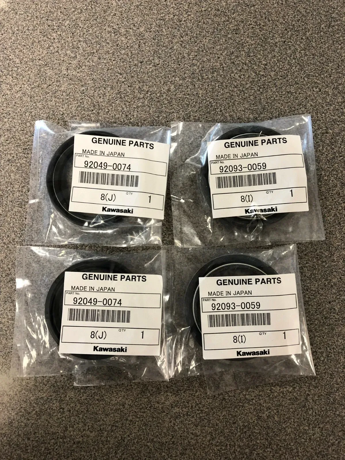 Kawasaki OEM Fork Seal Kit 2006 2012 KX250F KX KX250 250F 92049-0074 92093-0059