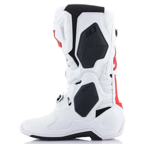 Alpinestars Tech 10 Supervented Motocross Boots White/ Bright Red SZ US 9