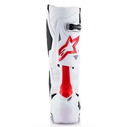 Alpinestars Tech 10 Supervented Motocross Boots White/ Bright Red SZ US 9