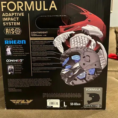Fly Racing Formula Carbon Helmet. Size:Large