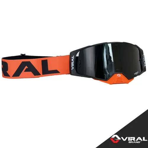 Viral Brand - Goggles, F2 Series, Smoke Lens, Orange