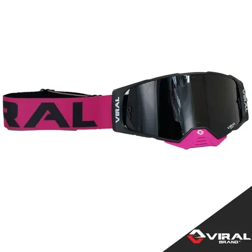 Viral Brand - Goggles, F2 Series, Smoke Lens, Pink