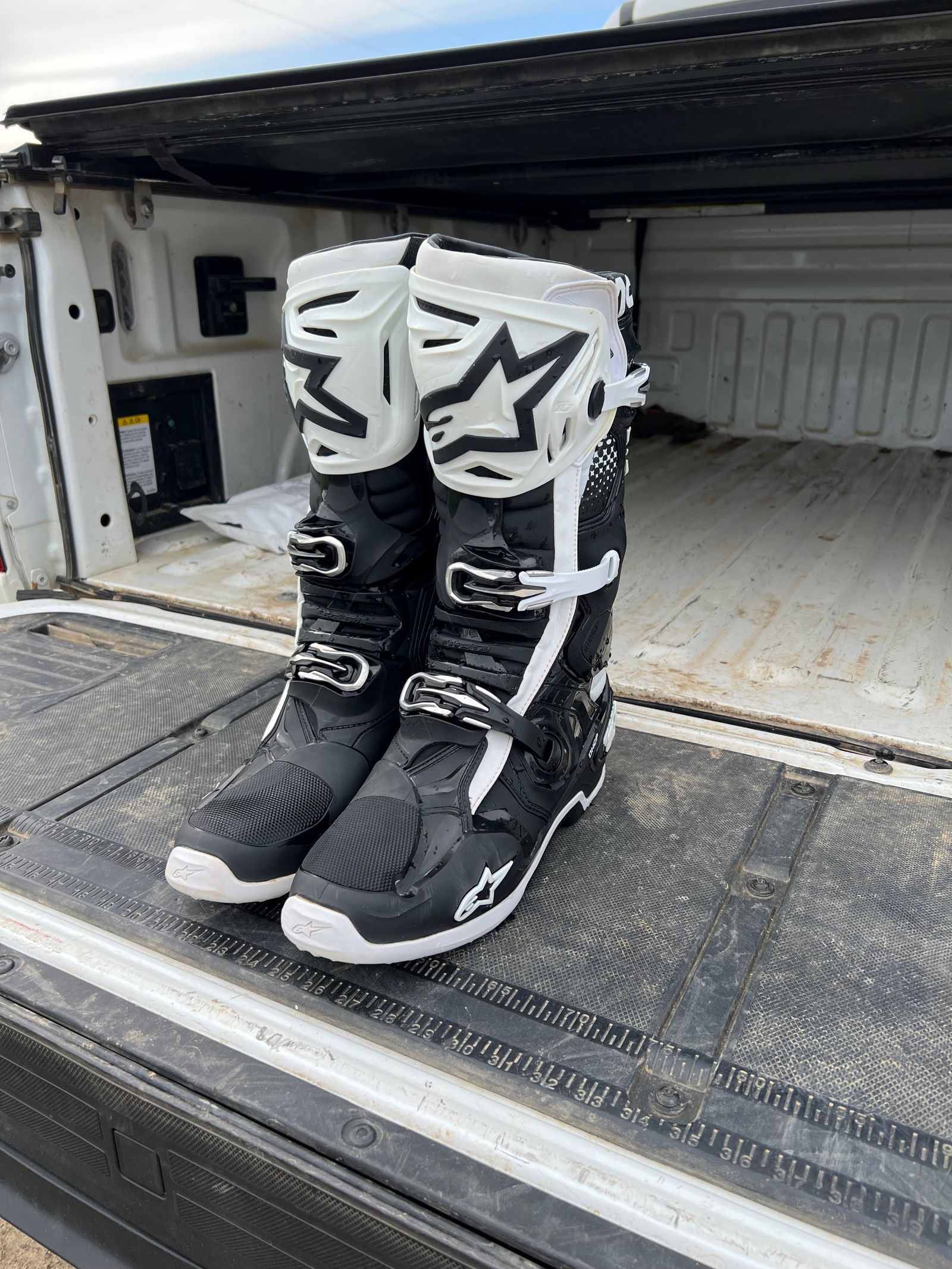 Alpinestars Tech 10 Black White Boots Size 13