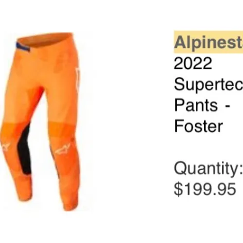 Alpinestars Pants Only - Size 32