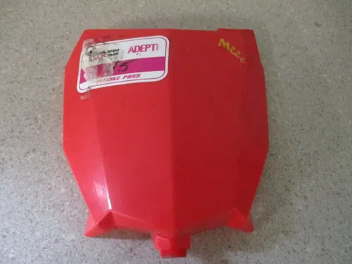 2022 HONDA CRF 125/110 FRONT NUMBER PLATE PLASTIC RED, FITS 19-24, M220