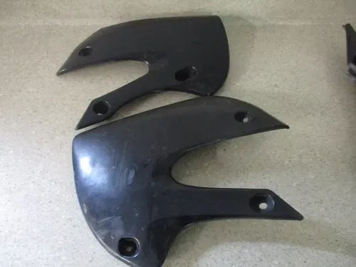 2007 KAWASAKI KLX 110 DRZ110 BLACK PLASTICS KIT SHROUDS PLATES FENDERS, M226