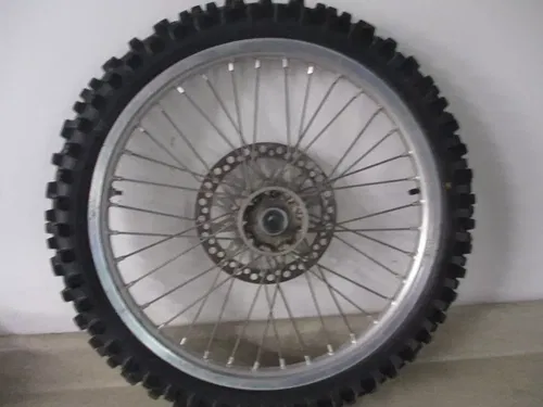 1990 SUZUKI RM 125 21" FRONT WHEEL RIM HUB COMPLETE W/ TIRE, FITS 89-95, M222
