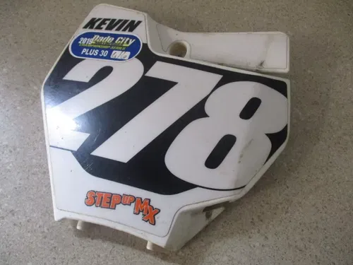 2016 KTM SXF UFO WHITE FRONT NUMBER PLATE PLASTIC, M211