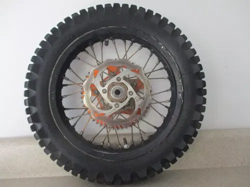 2008 KTM 65 SX 12" REAR WHEEL RIM W/ ROTOR COMPLETE, FITS 03-08, M180