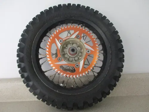 2008 KTM 65 SX 12" REAR WHEEL RIM W/ ROTOR COMPLETE, FITS 03-08, M180