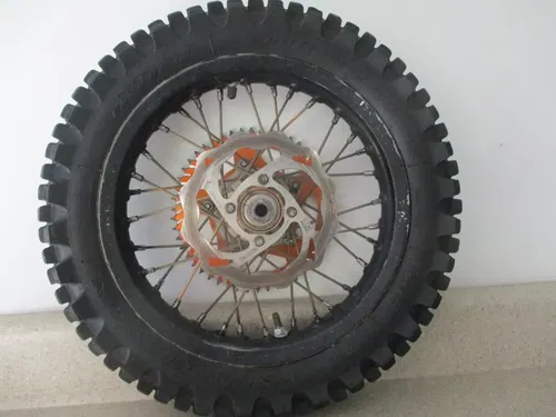 2008 KTM 65 SX 12" REAR WHEEL RIM W/ ROTOR COMPLETE, FITS 03-08, M180