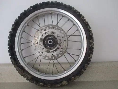 2005 KAWASAKI KX65 14" FRONT WHEEL RIM HUB COMPLETE, FITS ALL, M185