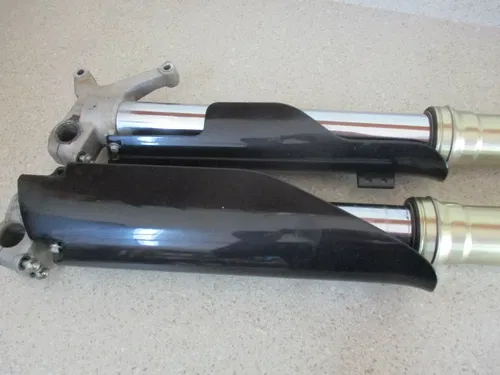 2009 SUZUKI RMZ450 SHOWA FRONT FORKS FORK TUBES LEFT RIGHT OEM, MX91