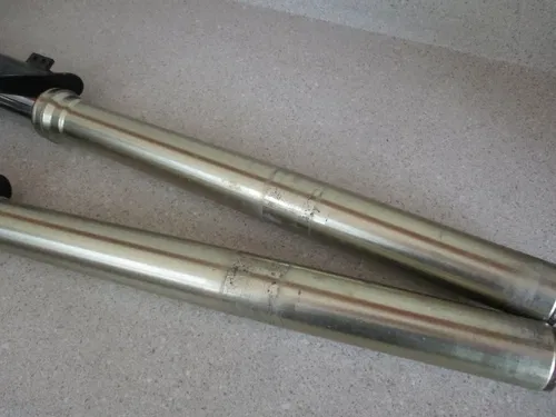 2009 SUZUKI RMZ450 SHOWA FRONT FORKS FORK TUBES LEFT RIGHT OEM, MX91