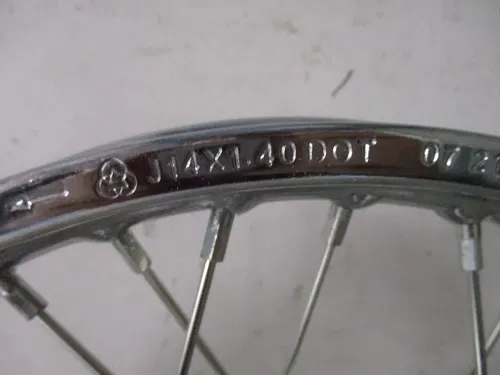 2024 HONDA CRF 110 14" FRONT WHEEL FRONT RIM COMPLETE, FITS ALL, M238