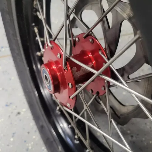 KAWASAKI KLX 110 SUPER MOTO WHEEL SET 12" BIGMINIS REEGMX HUBS WHEELS, MSC