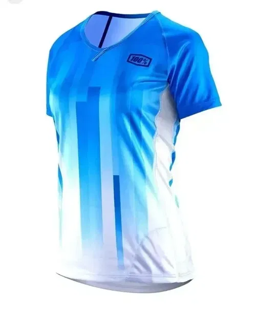 100% WOMENS AIRMATIC JERSEY MEDIUM BLUE MOUNTAIN BIKE DOWNHILL RIDING, SLF