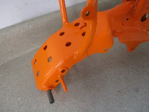 2002-2009 KAWASAKI KLX110 DRZ110 POWDERCOATED FLO NEON ORANGE FRAME CHASSIS, MSC