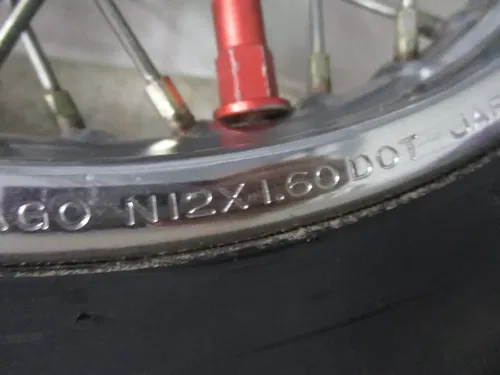 2008 KAWASAKI KL X 110 12" REAR WHEEL RIM W/ HUB COMPLETE, FITS ALL, M227