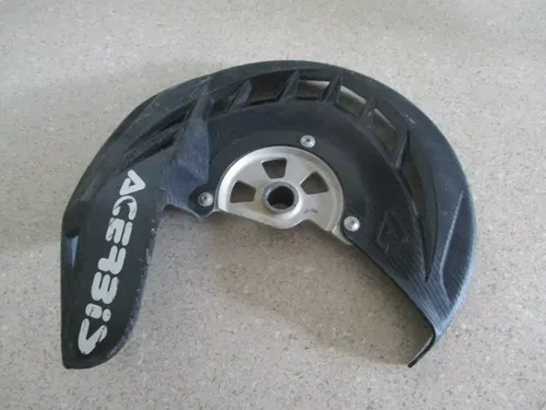 2013 KAWASAKI KX250F ACERBIS X-BRAKE BLACK FRONT DISC GUARD W/ MOUNT, M105