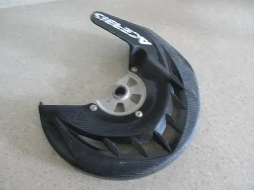 2013 KAWASAKI KX250F ACERBIS X-BRAKE BLACK FRONT DISC GUARD W/ MOUNT, M105