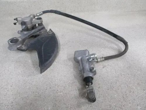 2016 KAWASAKI KX250F REAR BRAKE ASSEMBLY CALIPER MASTER COMPLETE WORKING, M143