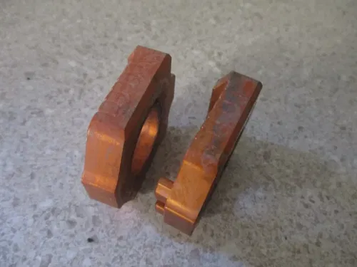 2016 KTM 250 SXF FACTORY EDITION ORANGE BILLET REAR AXLE BLOCKS ADJUSTERS, M228
