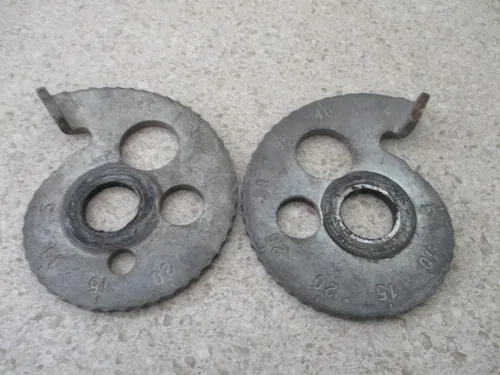2006 HONDA CRF 150F REAR CHAIN ADJUSTER DIALS, FITS ALL, M166
