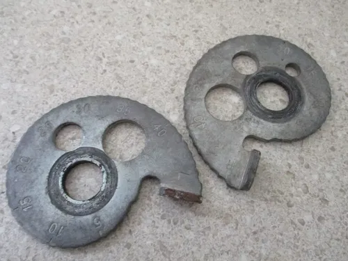 2006 HONDA CRF 150F REAR CHAIN ADJUSTER DIALS, FITS ALL, M166