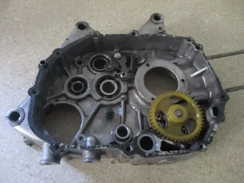 2008 KAWASAKI KLX 110 RIGHT SIDE ENGINE CASE HALF CLUTCH SIDE, FITS 02-09, M227