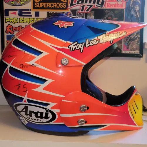 Steve Lamson Race Worn Arai Helmets - Size M