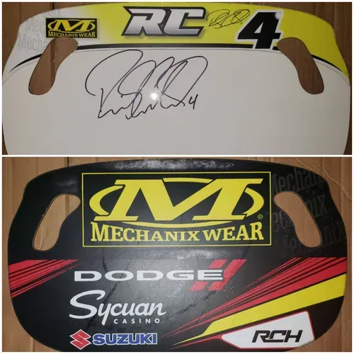 Ricky Carmichael Race Used Mechanix Pit Board RCH Suzuki