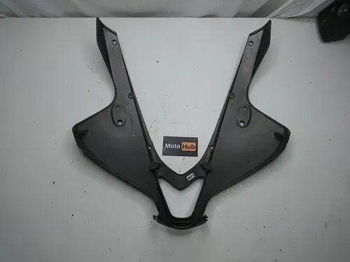 07-12 HONDA CBR 600 RR OEM FRONT UPPER COWL NOSE WINDHSIELD SURROUND TRIM - GRAY