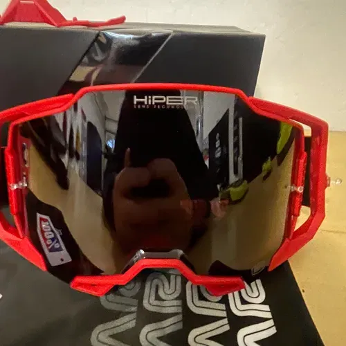 100percent Armega Goggles - War Red - Brand New