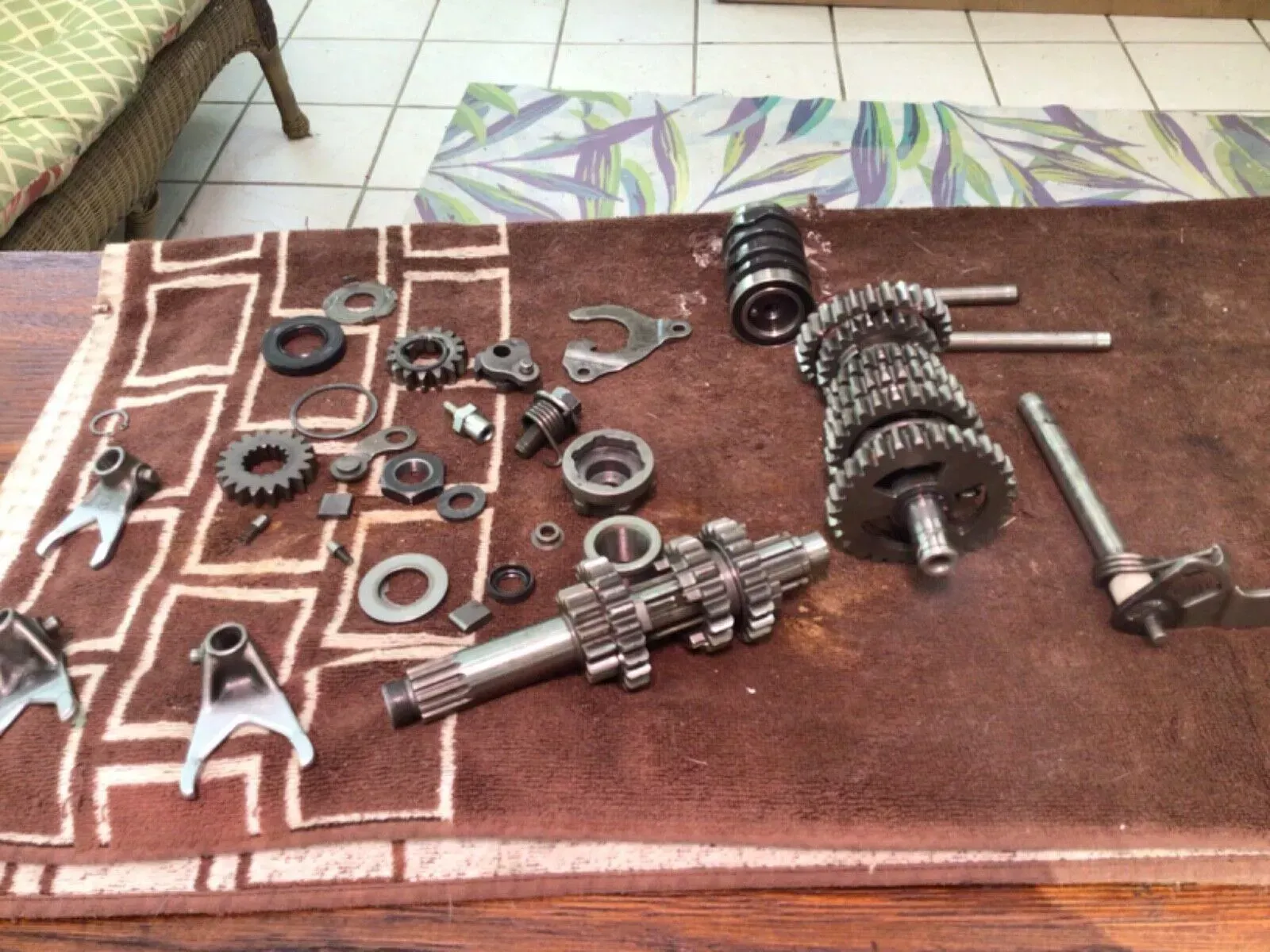 1994 94-96 YZ125 YZ 125 Transmission Main Counter Shaft Gears Shift Forks Drum