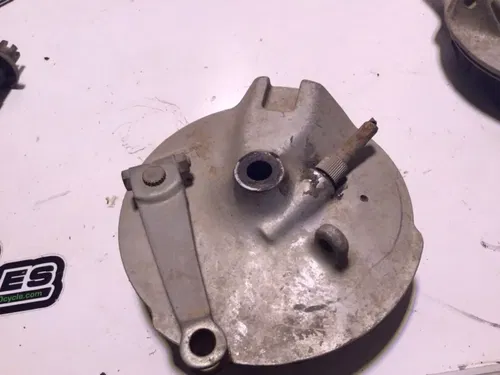 1974 Suzuki TS185 Enduro front brake plate hub drum