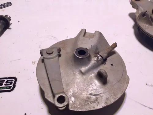 1974 Suzuki TS185 Enduro front brake plate hub drum
