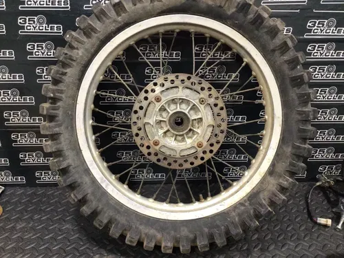 91 Suzuki DR350 DR 350 Rear Wheel Rim Hub Spokes Rotor Sand Tire 18"